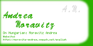 andrea moravitz business card